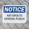 Signmission Not Open To General Public OSHA Notice Sign, Plastic, 10in W x 7in L, 2PK OS-2PACK-NS-P-710-L-15189 - alternate 2